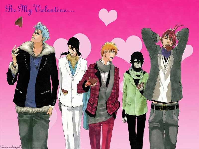 anime characters valentine theme