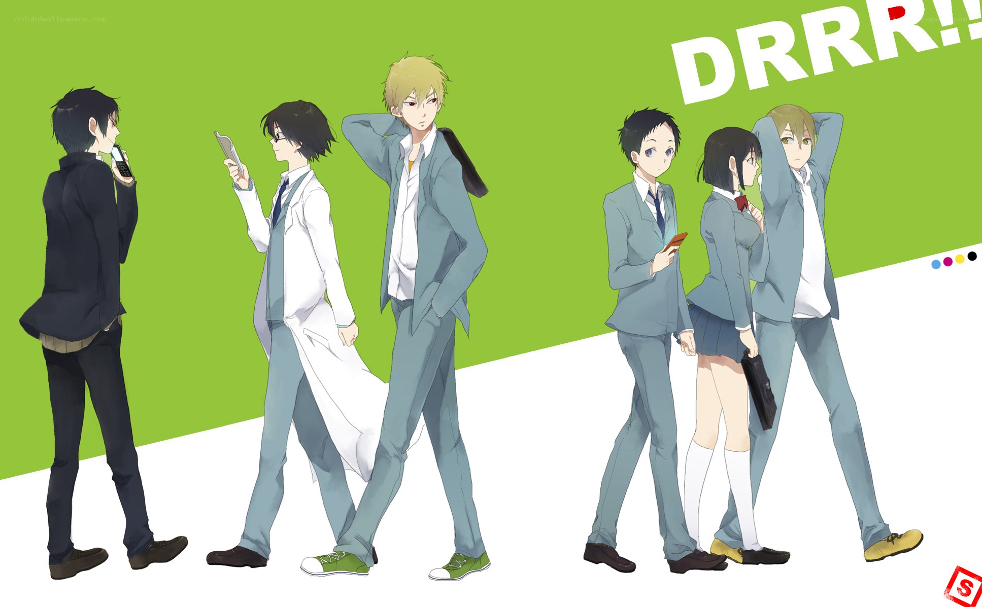 anime characters walking
