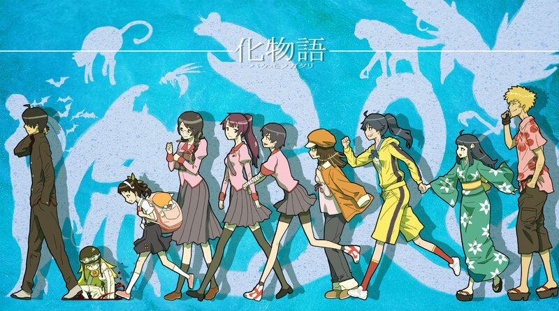 Anime Characters Walking — Blue, Dynamic