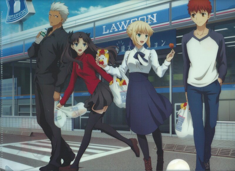 Anime Characters Walking — Blue