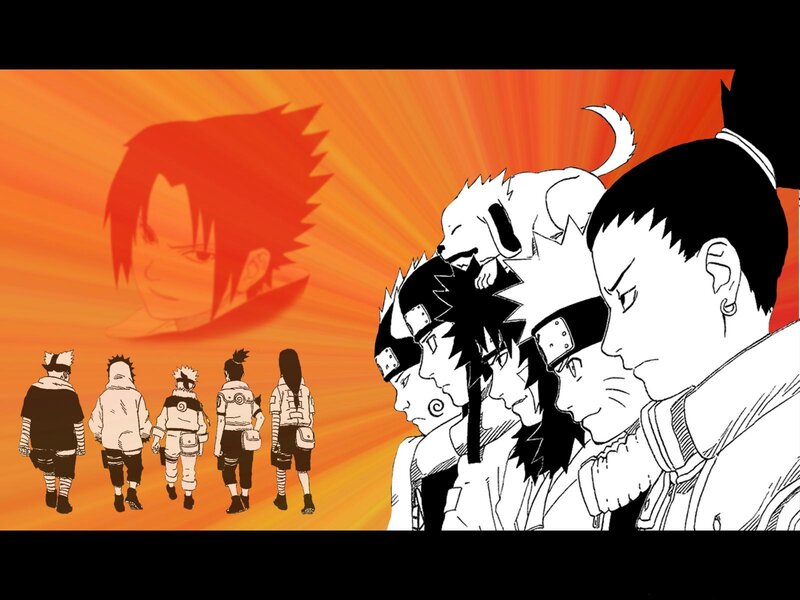 Anime Characters Walking — Orange