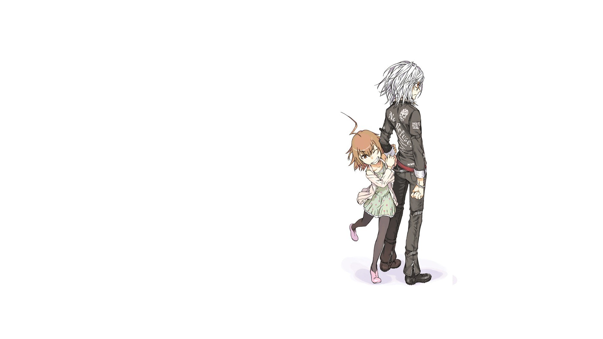anime characters walking together