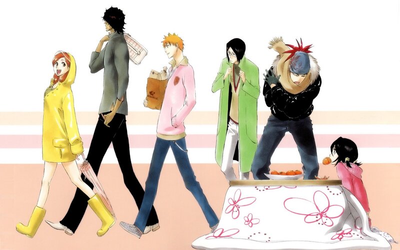 Anime Characters Walking — Yellow, Casual