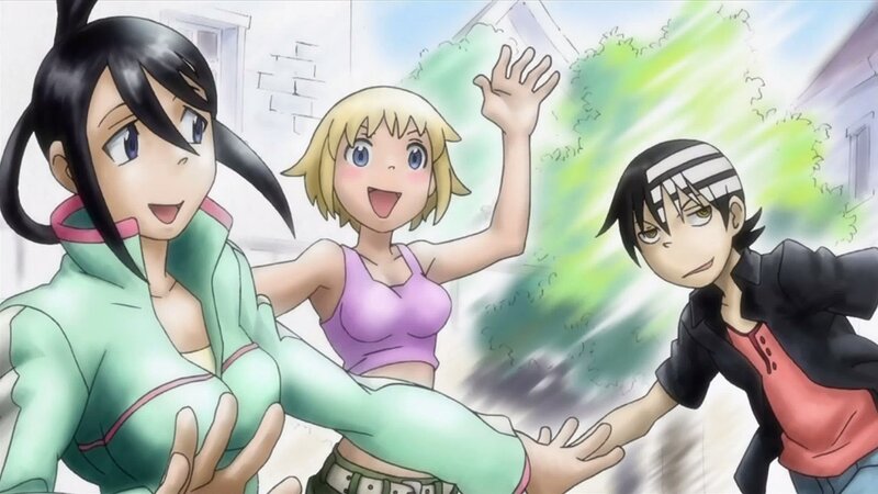 anime characters waving