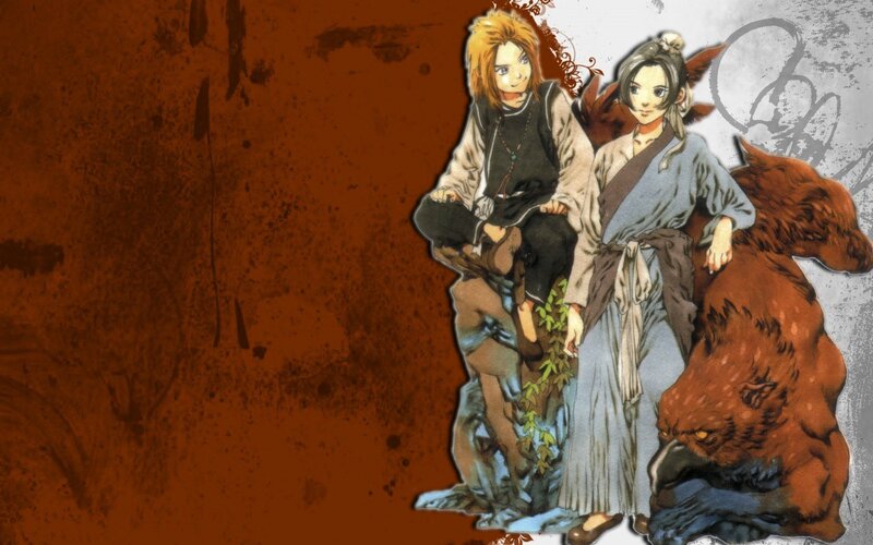 anime characters with a beast