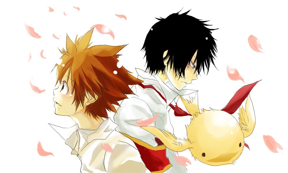 anime characters with a creature