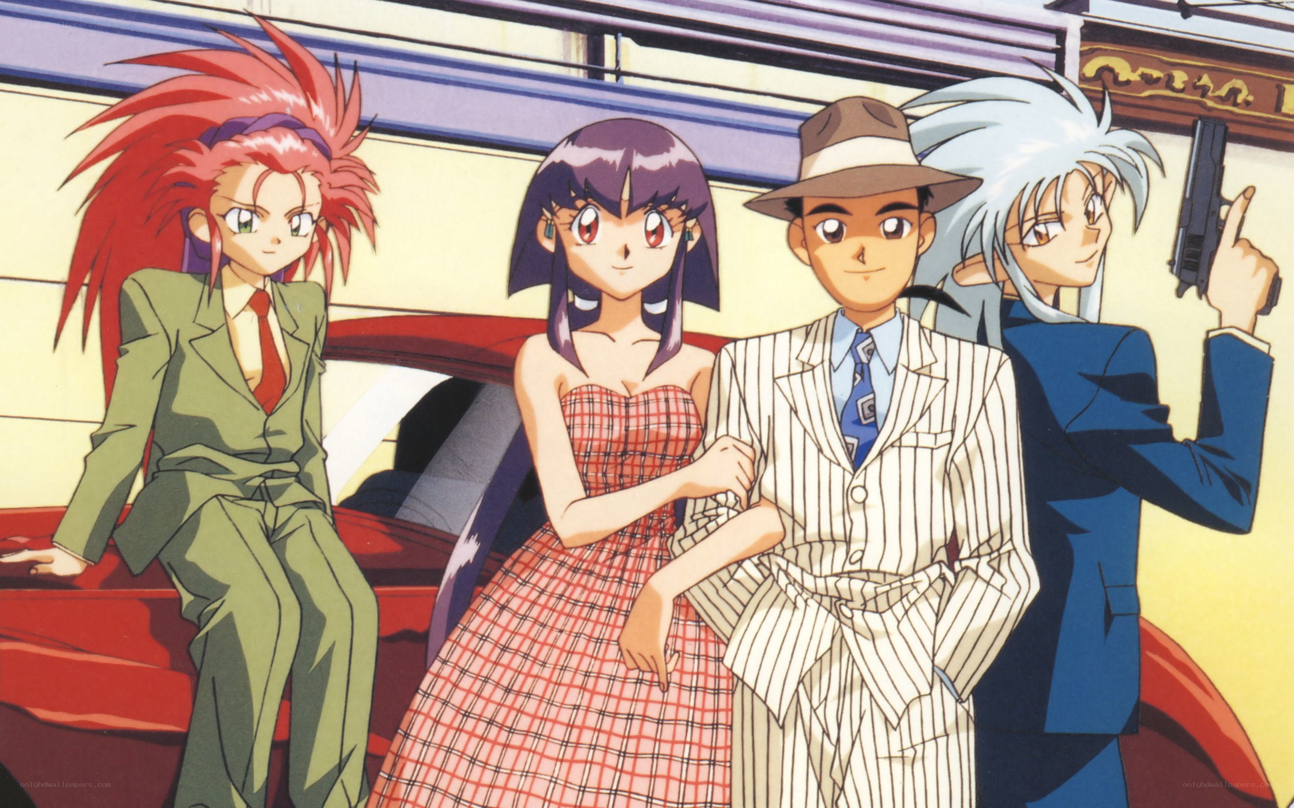 anime characters with a gun