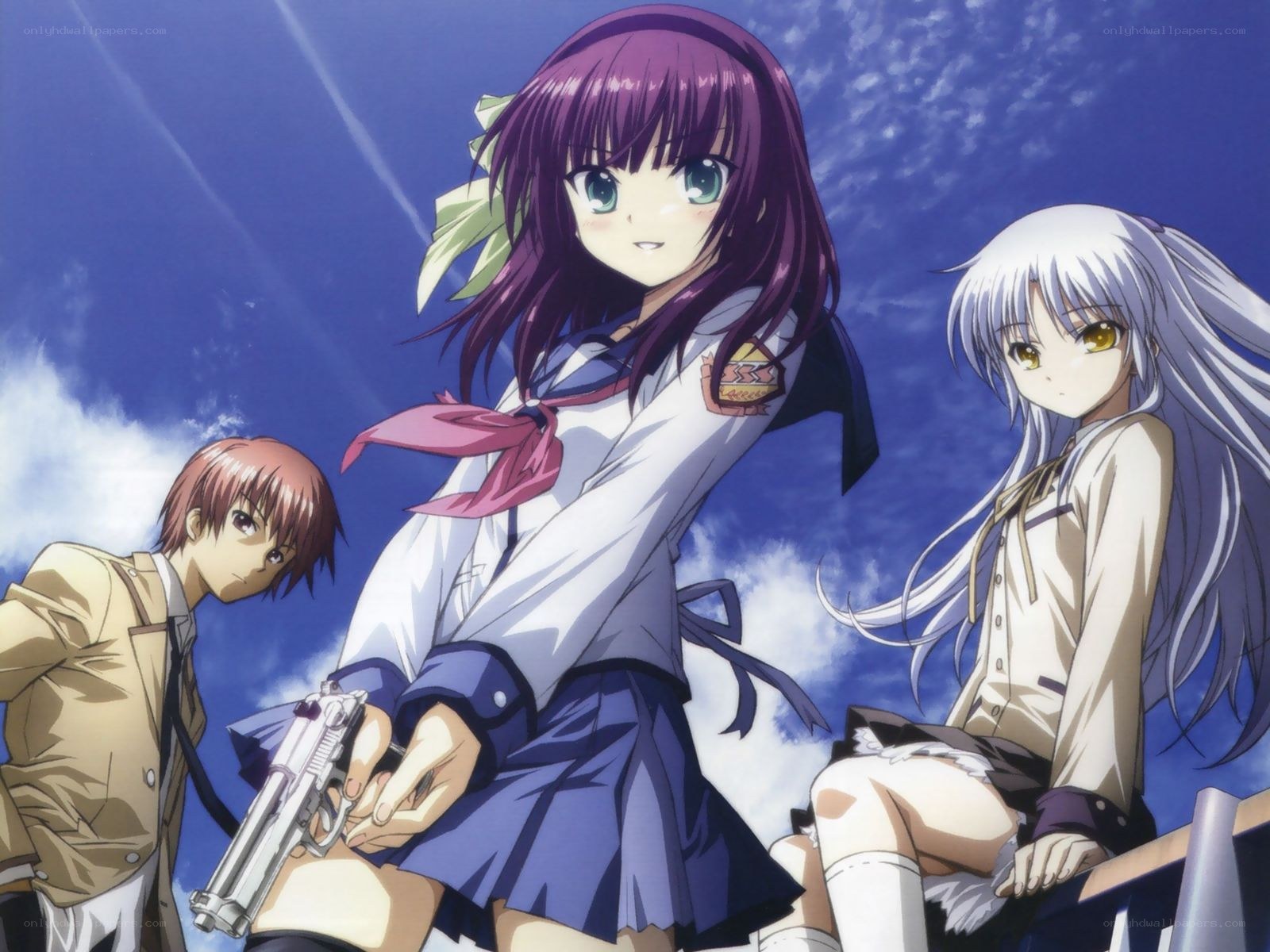 Anime characters with a gun