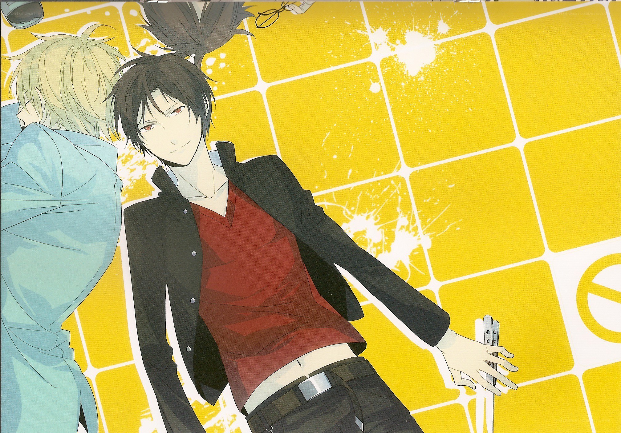Anime characters with a knife