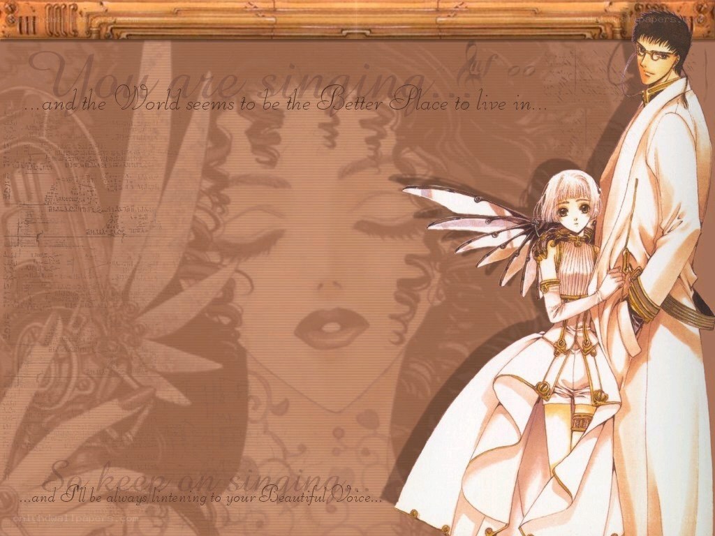 Anime characters with angel wings