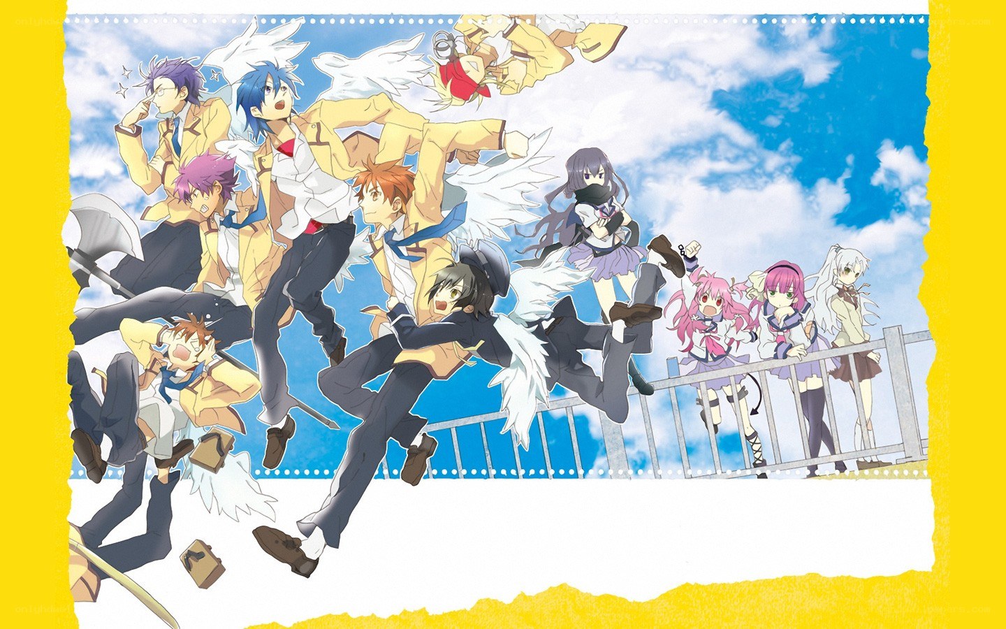 anime characters with angel wings