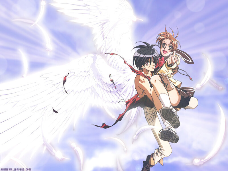 Anime characters with angel wings
