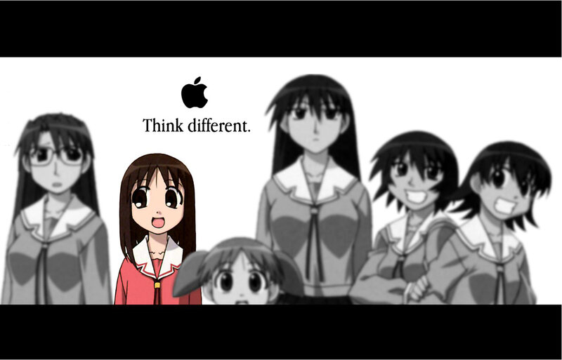 anime characters with apple logo