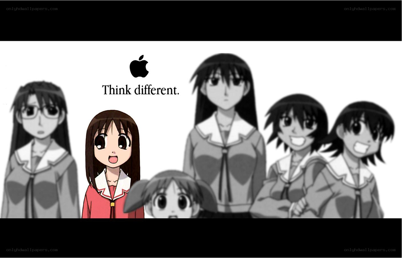 anime characters with apple logo