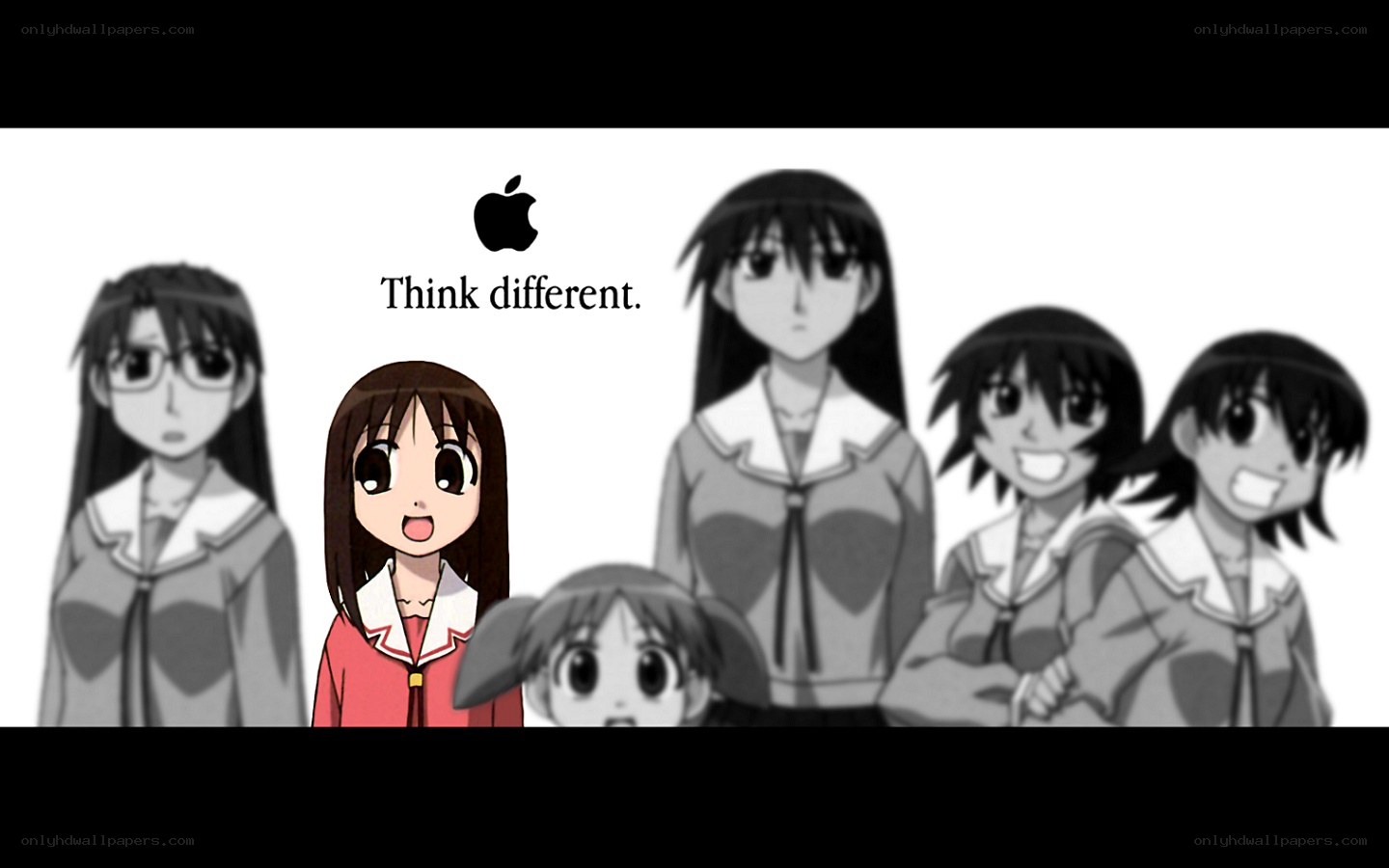 anime characters with apple logo