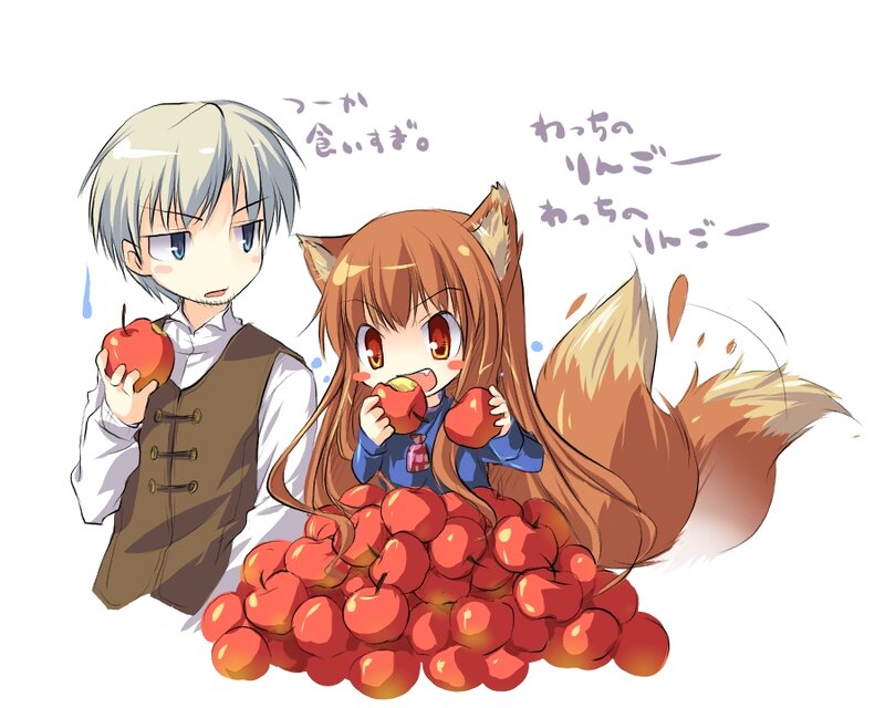 anime characters with apples