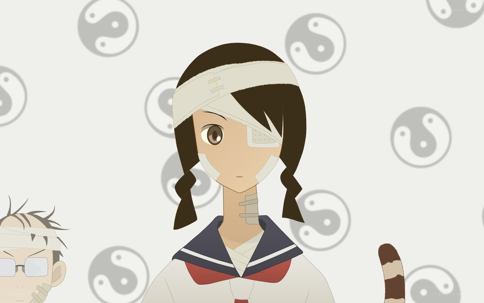 Anime characters with bandages