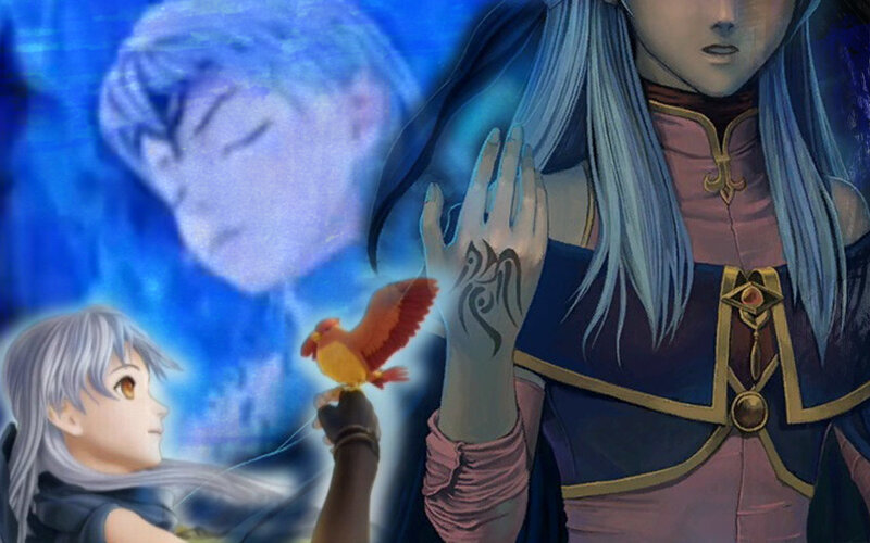 anime characters with bird and spirit