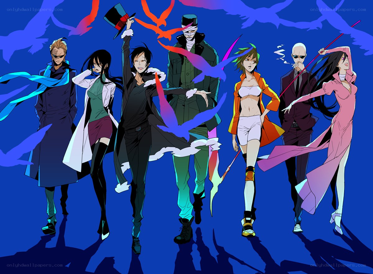 anime characters with birds
