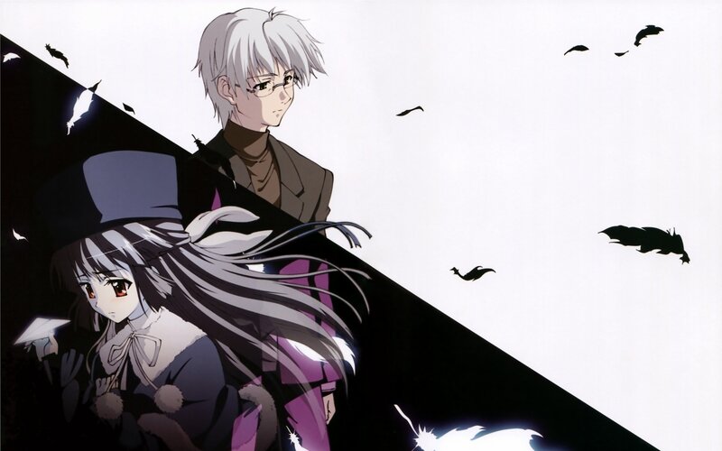 Anime characters with birds