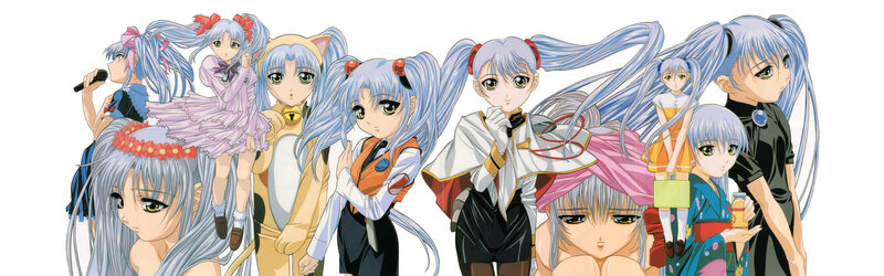 Anime characters with blue hair