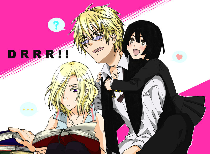 Anime characters with book