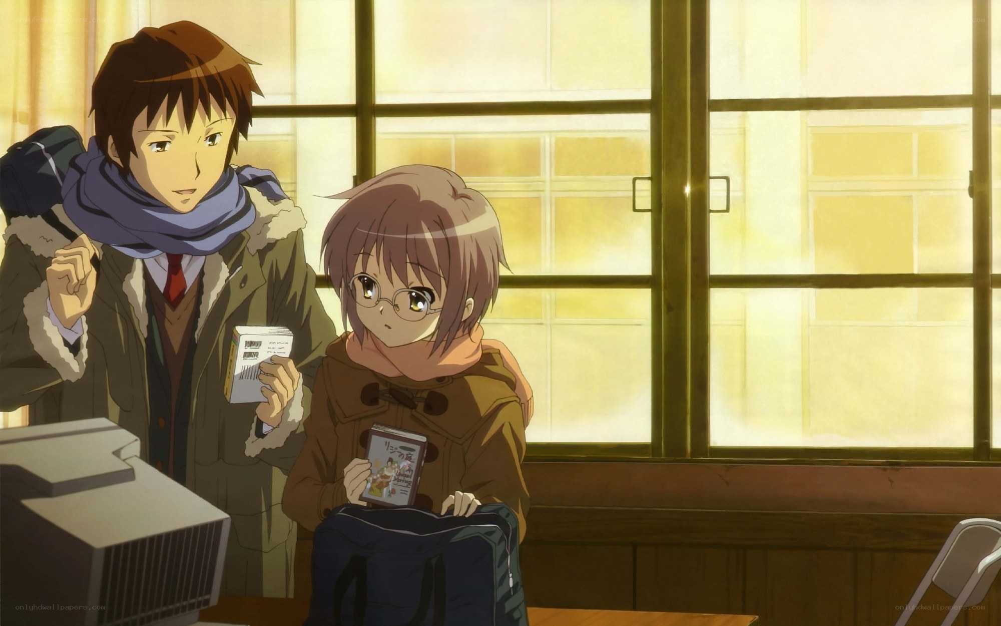 anime characters with books