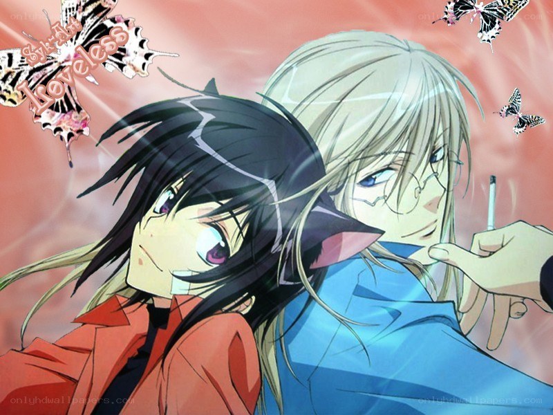 anime characters with butterflies