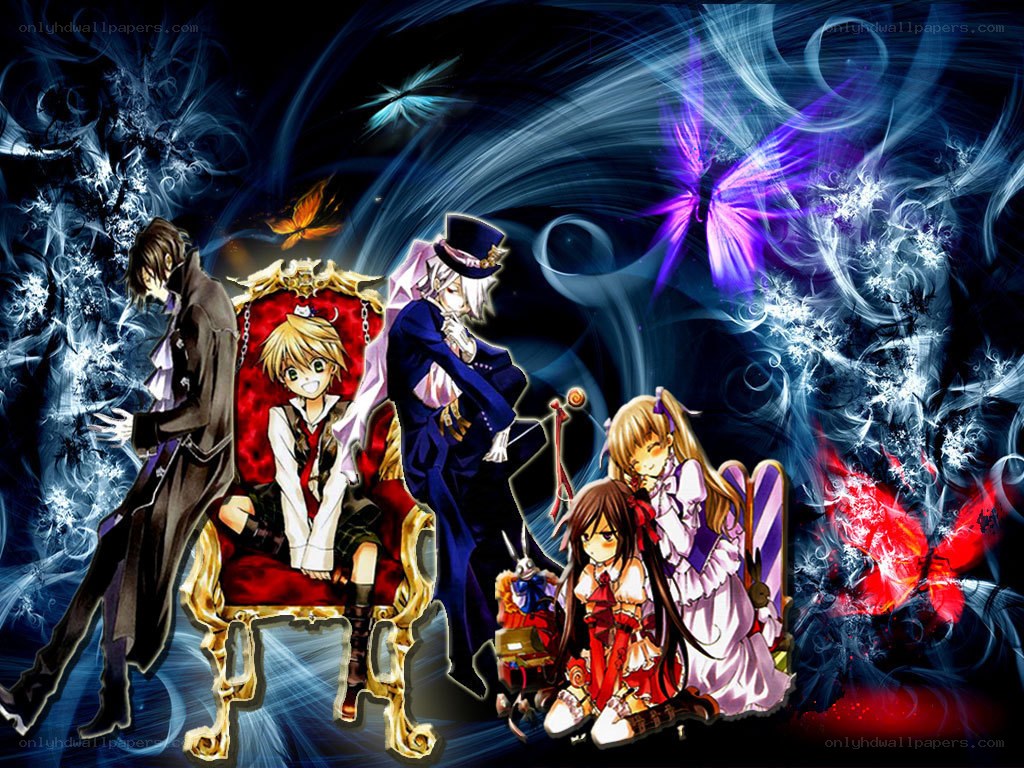 Anime characters with butterflies