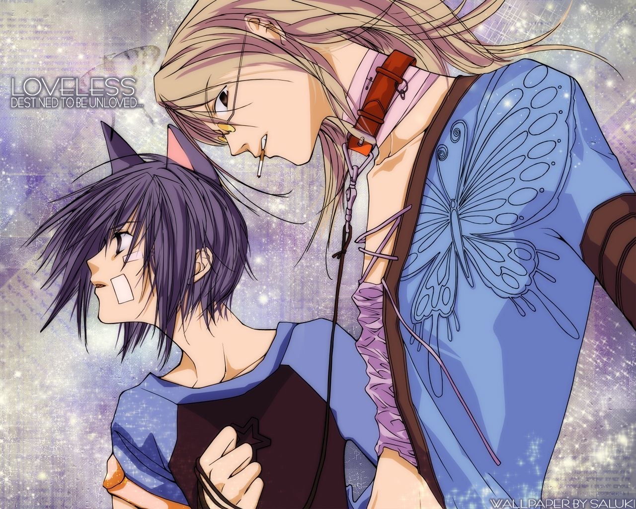Anime characters with butterfly wings