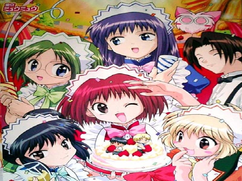 Anime Characters with Cake — Pink