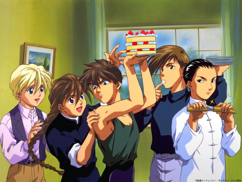 anime characters with cake