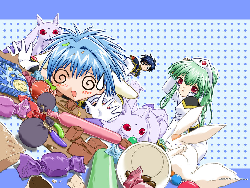 Anime characters with candy