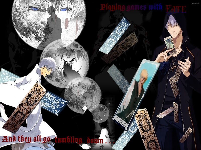 Anime Characters with Cards — Black