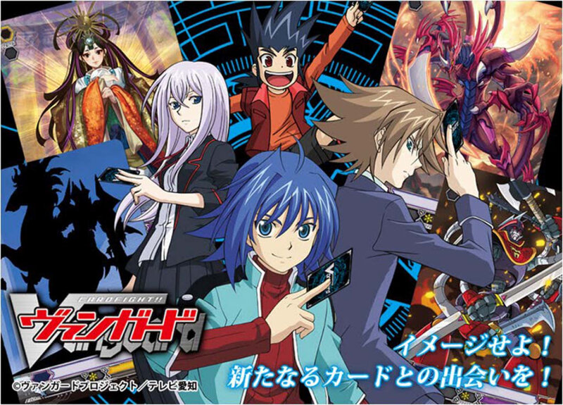 Anime Characters with Cards — Blue