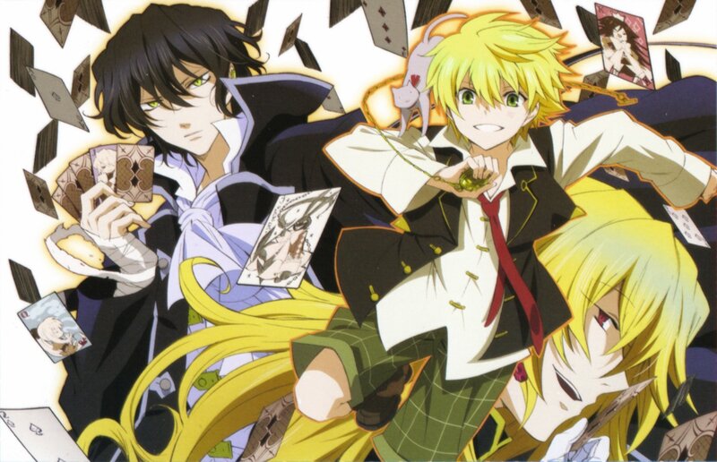 Anime characters with cards