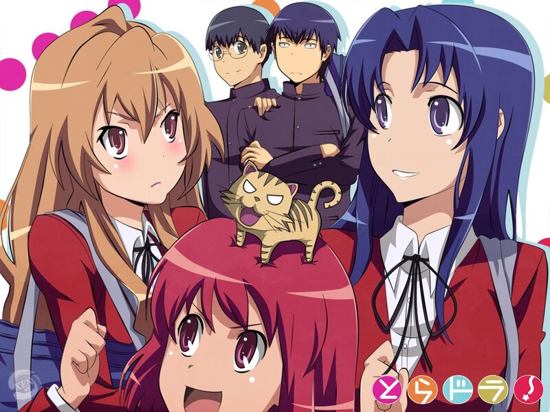Anime Characters with Cat — Red