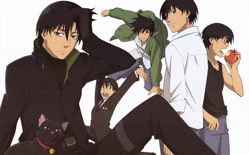 Anime characters with cat