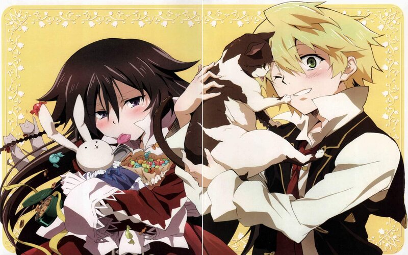 anime characters with cats