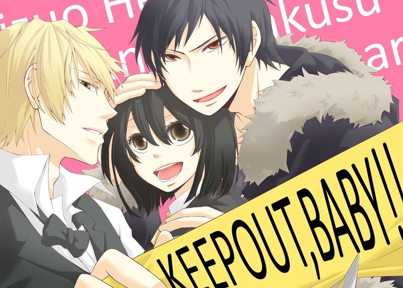 Anime characters with caution tape