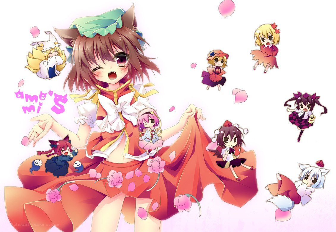 Anime characters with cherry blossoms