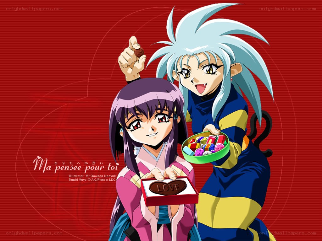 Anime characters with chocolates