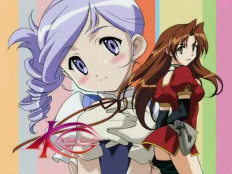 anime characters with colorful background