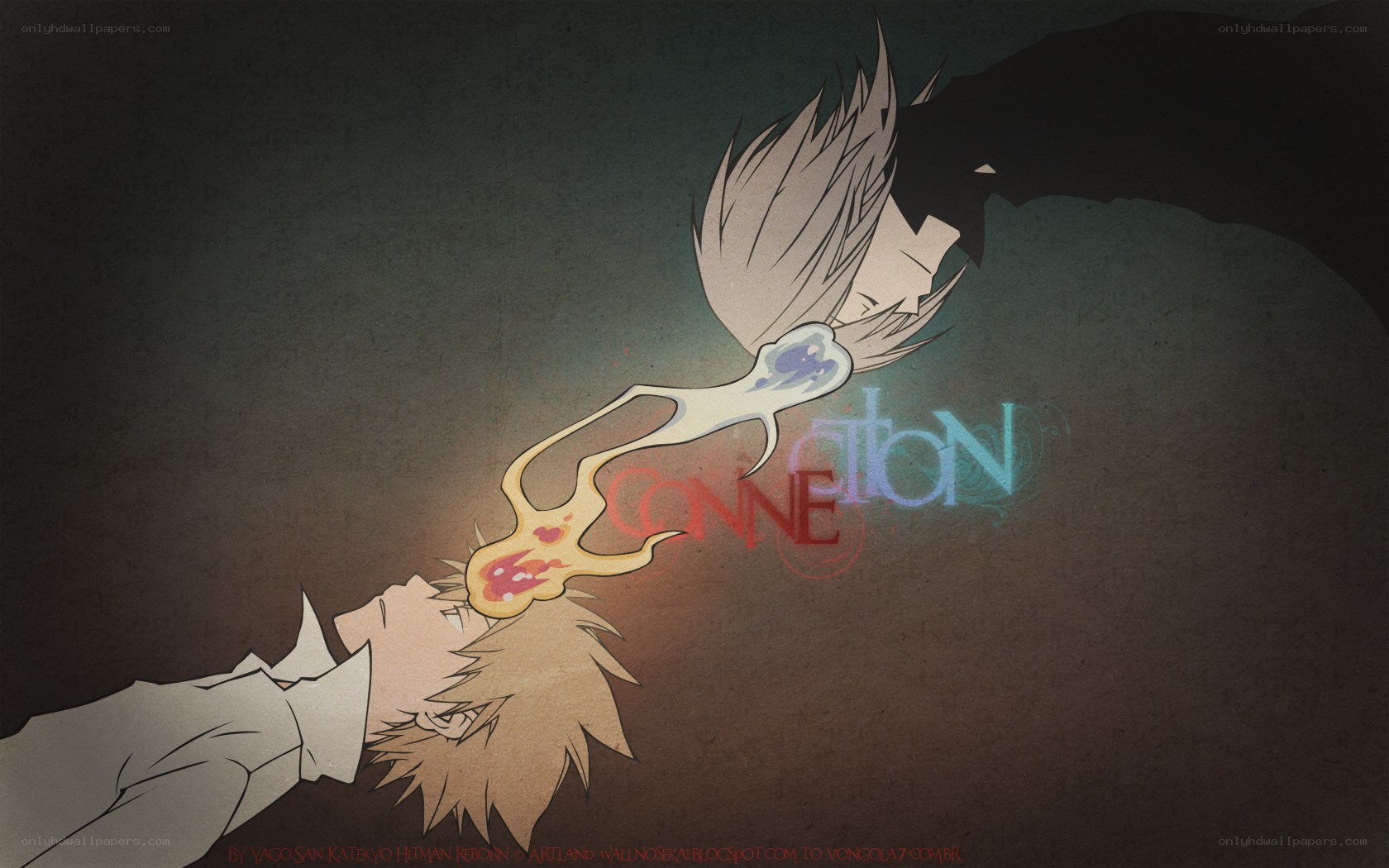 Anime characters with connection energy