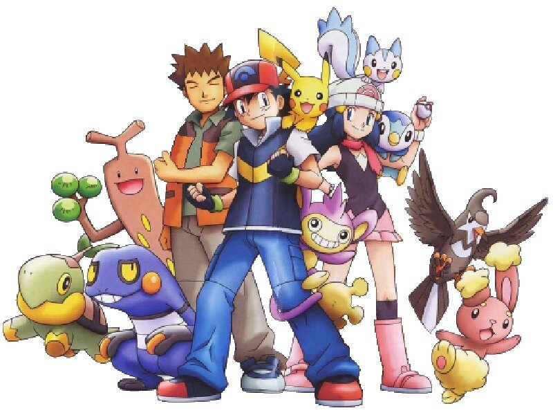 Anime Characters with Creatures — Blue, Cheerful