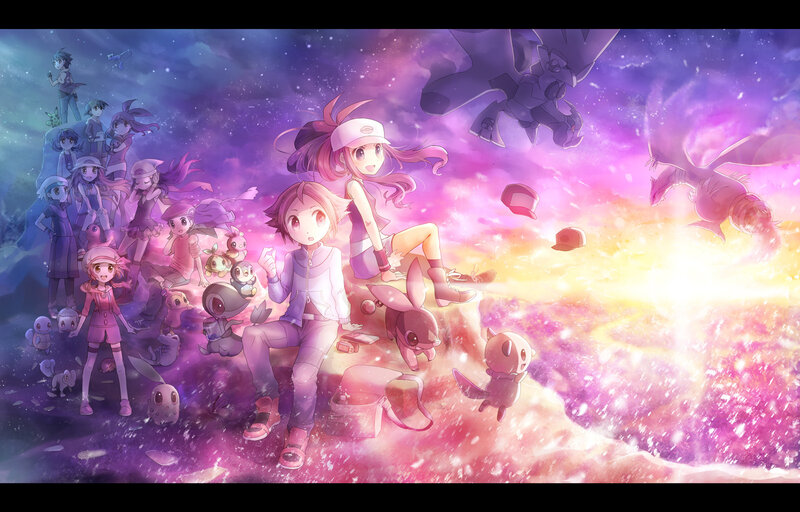 Anime Characters with Creatures — Purple, Fantastic