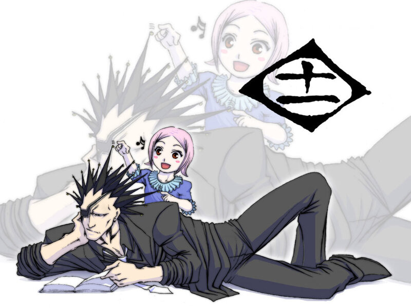 Anime characters with crown and symbol