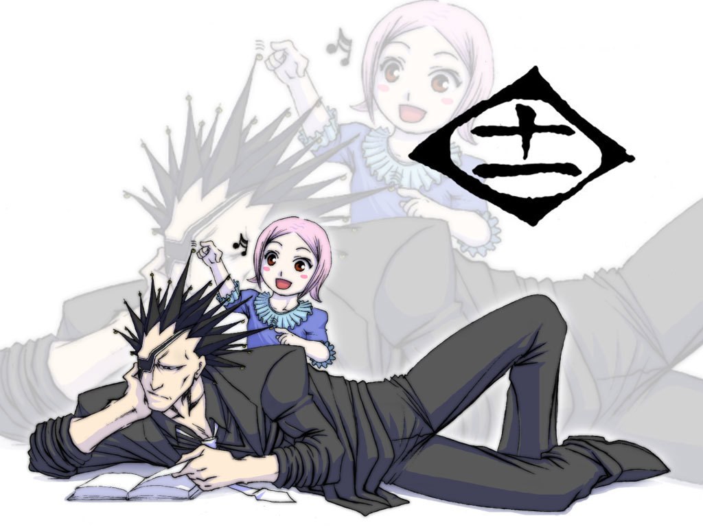 Anime characters with crown and symbol