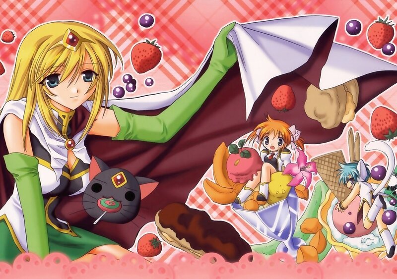 Anime Characters with Desserts — Pink, Playful