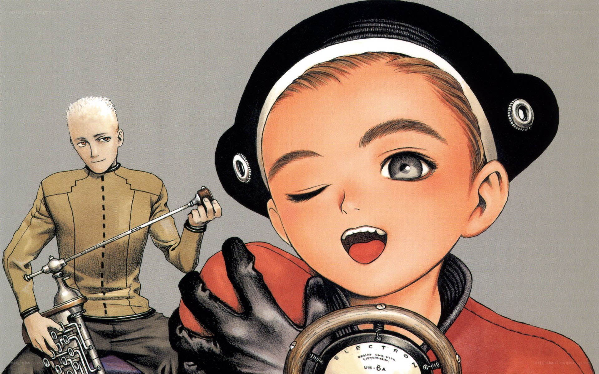 anime characters with device